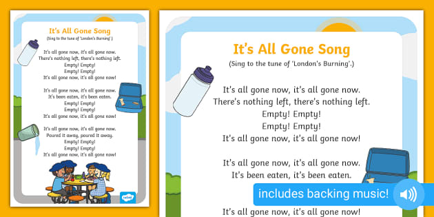 It's All Gone Song | Songs and Rhymes | Early Concepts