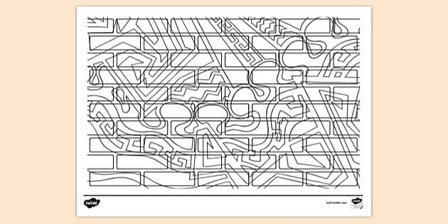 Free Cool Graffiti Colouring Page Colouring Sheets