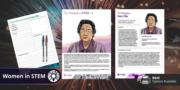 Tu Youyou Poster and Fact File | Women in STEM | Beyond