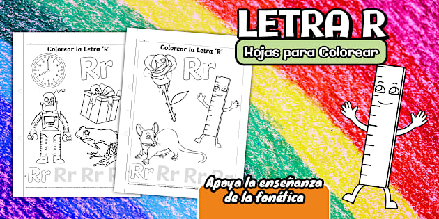 Hojas para Colorear: Letra R