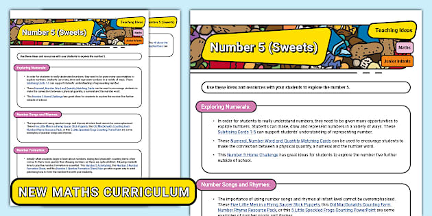 Number 5 Sweets Teaching Ideas (teacher made) - Twinkl