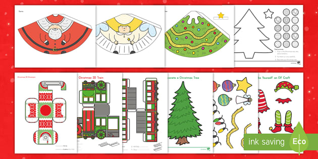 Printable Christmas Crafts PDF for Kids  Twinkl USA