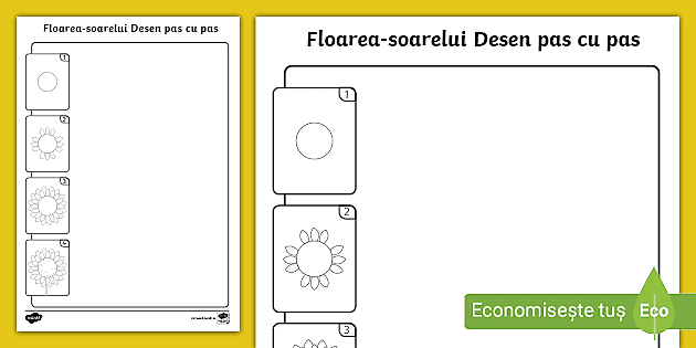 Cum să desenez o floarea-soarelui pas cu pas - Twinkl