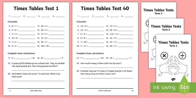 times tables homework y4