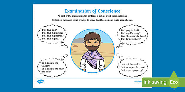 Examination of Conscience A4 Display Poster - Twinkl