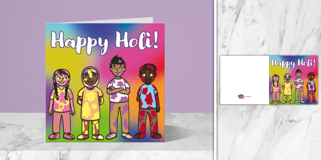 Holi greeting card easy Making handmade Holi card idea - video Dailymotion