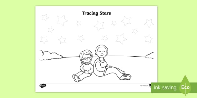 Tracing Stars Worksheet (teacher made)