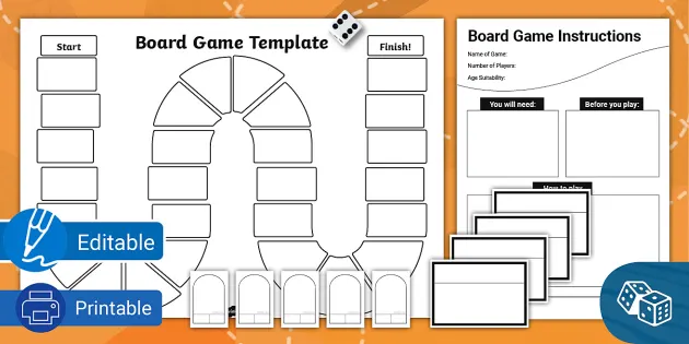 Custom Racetrack Classroom Board Game - (ESL/Online/Home School)