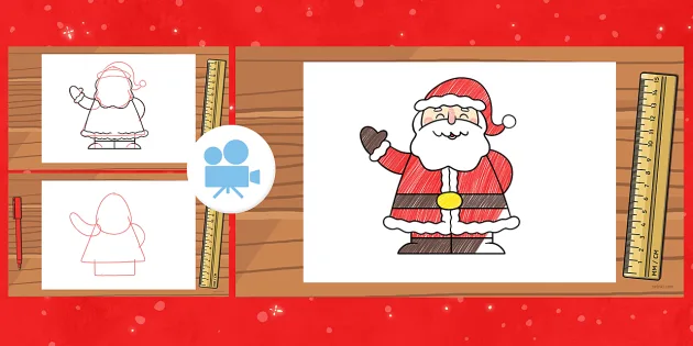 Santa Claus Drawing - How To Draw Santa Claus Step By Step-saigonsouth.com.vn