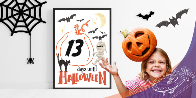 Days until Halloween Countdown Poster | Twinkl Art Gallery