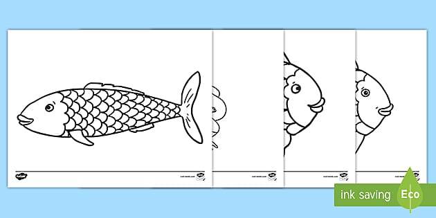 FREE! - Rainbow Fish Coloring Pages for Kids - Coloring Template
