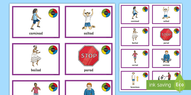 Simon Says Picture Cards (Teacher-Made) - Twinkl