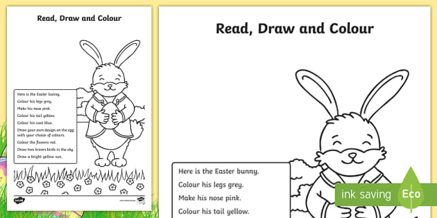 Read Draw And Color Activity Teacher Made Twinkl