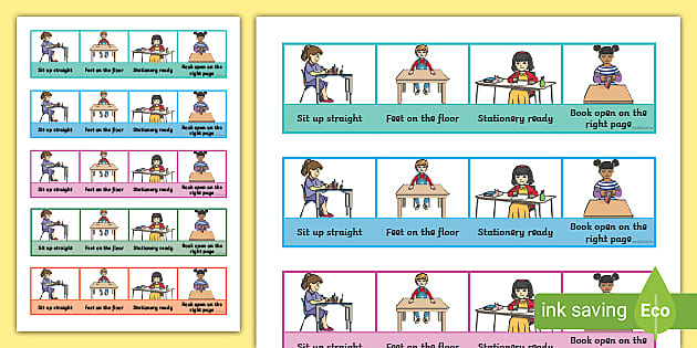 Good Working Reminder Strips Cut-Outs (teacher made)