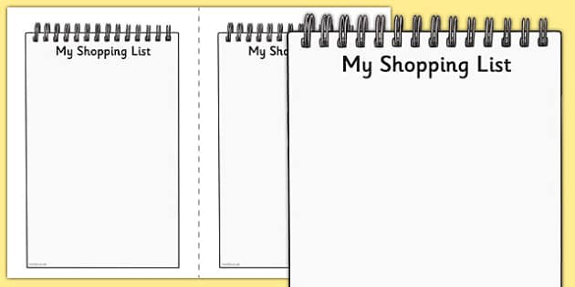 My Shopping List Writing Frames (teacher made) - Twinkl