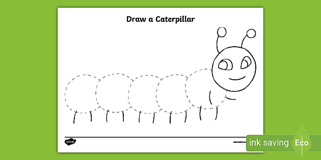 How to Draw a Caterpillar Drawing | Coloring for Kids & Toddlers |  Learn_Drawing_Art | Easy drawings, Coloring for kids, Art drawings