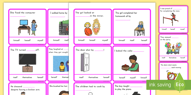 Reflexive Pronouns Cards | Teaching Resources | Twinkl USA