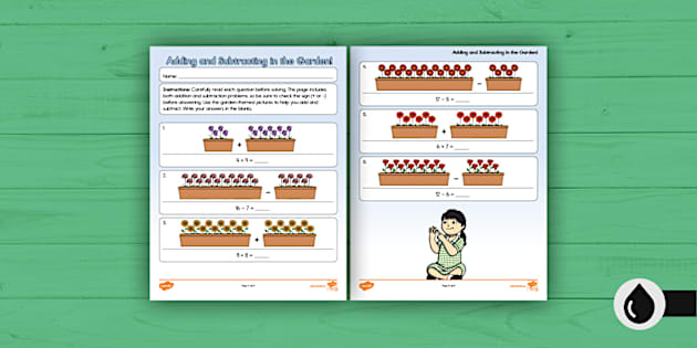 Adding and Subtracting Under 20 With Drawings