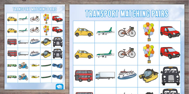 Transportation Matching Game for Toddlers - Simple Fun for Kids VIP