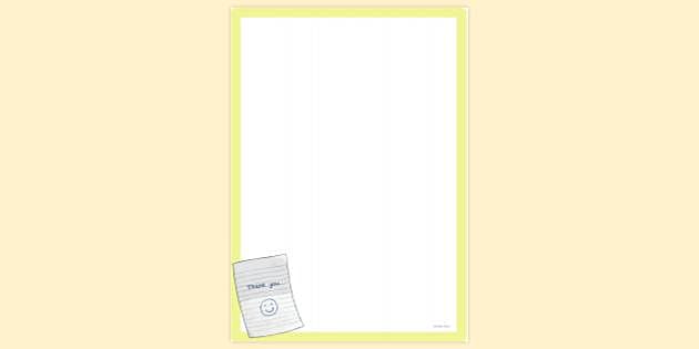 FREE! - Simple Blank Thank You Page Border | Page Borders | Twinkl