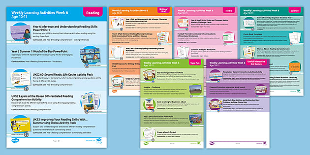 Weekly Learning Activities Week 6 (Age 10-11) (teacher made)