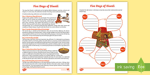 The Five Days Of Diwali Activity (teacher Made) - Twinkl