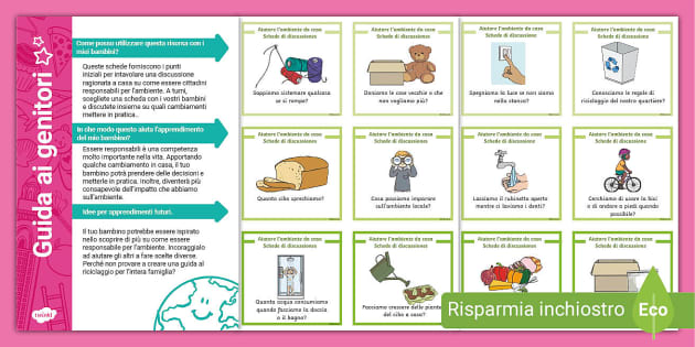 Come aiutare l'ambiente da casa, Primaria