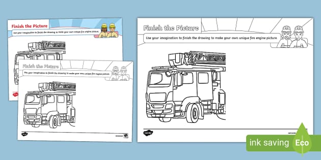 Fire Truck Stock Illustration - Download Image Now - Fire Engine, Drawing -  Activity, Drawing - Art Product - iStock