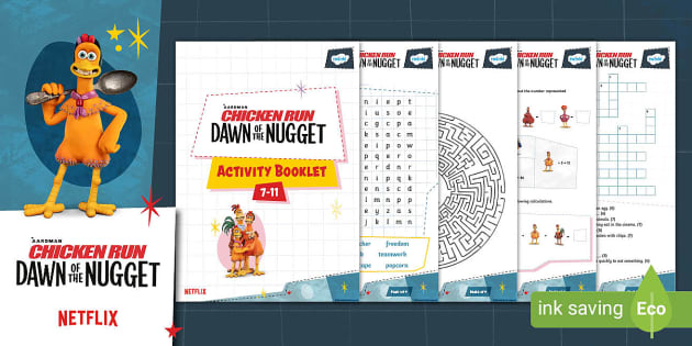 FREE! - Chicken Run: Dawn of the Nugget Activity Booklet Ages 7-11