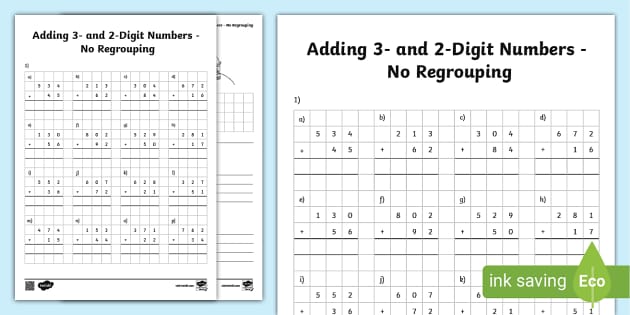 2-3 Digit Addition & Subtraction With Regrouping Strategies, Mixed