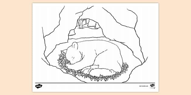 sleeping bear coloring pages