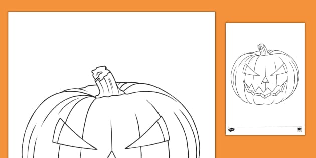 Hoja de actividad: calabaza de halloween de dibujo - Twinkl