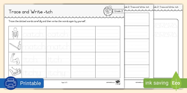 Grade 2 Phonics Trace And Write Tch Teacher Made