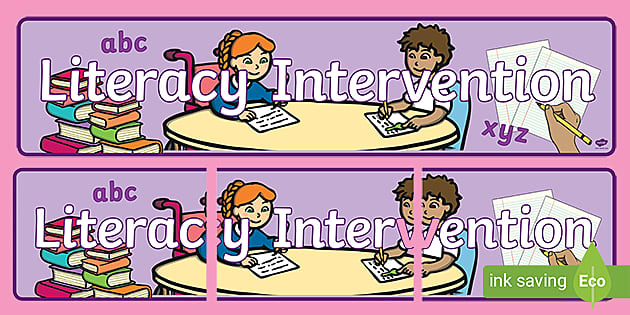 Literacy Intervention Display Banner-literacy banner, display banner ...