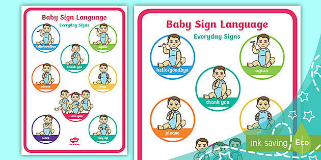 Baby Sign Language Printable Everyday Signs Poster - Parents