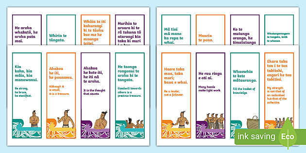 Whakataukī Bookmarks (teacher made) - Twinkl