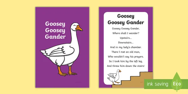 Goosey Goosey Gander Nursery Rhyme IKEA Tolsby/Fiestad Frame