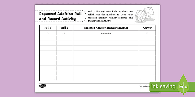 repeated addition worksheet teacher made