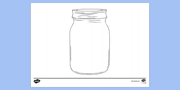 empty jar coloring page