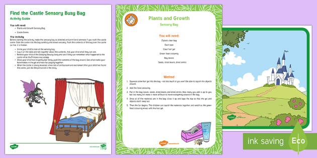 Find the Castle Sensory Bag Busy Bag Resource Pack for Parents