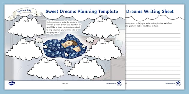 Sweet Dreams Writing Activity (teacher made) - Twinkl