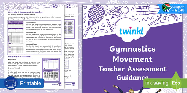 Grade 6 Physical Gymnastics Movement Assessment Guidance