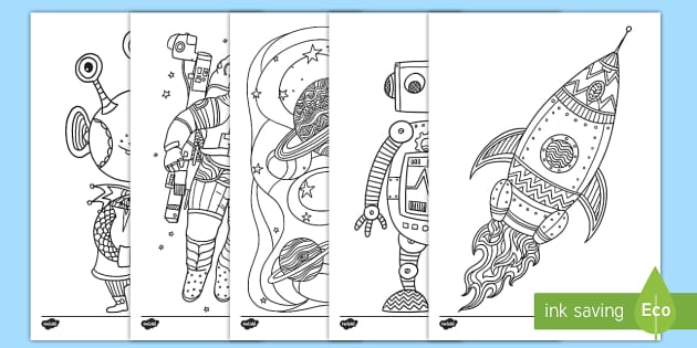 Space Mindfulness Coloring Pages Activity - space, mindfulness