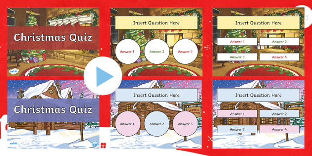 FREE Christmas Quiz PowerPoint Template Primary Resources