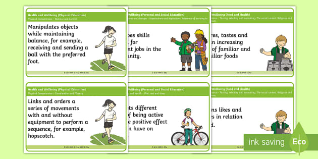 CfE Benchmarks First Level Health and Wellbeing Display Cards