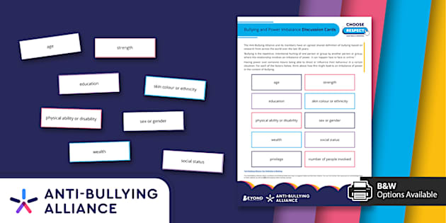 FREE! - Bullying and Power Imbalance Discussion Cards | Beyond