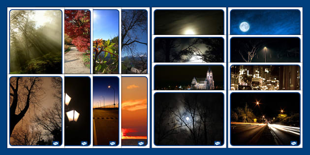 First Grade Objects in the Sky: Day and Night Photo Posters