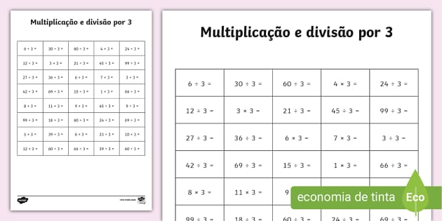 12/08 - 3º ano EF - Matemática - Desenvolvendo estratégias: Multiplicação e  divisão 