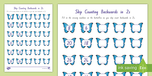 Stage 4 Skip Counting Backwards In 2s teacher Made 