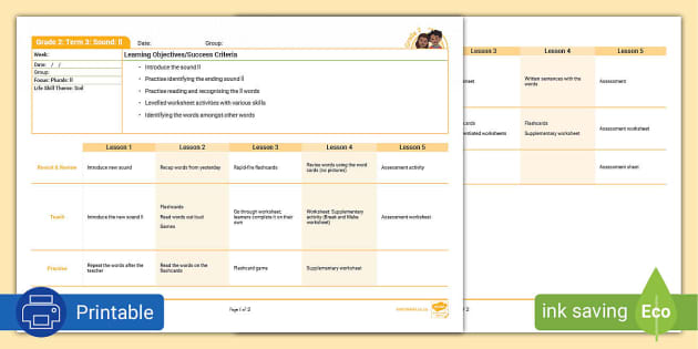 Grade 2 Phonics Term 3 Ll Planning Teacher Made Twinkl